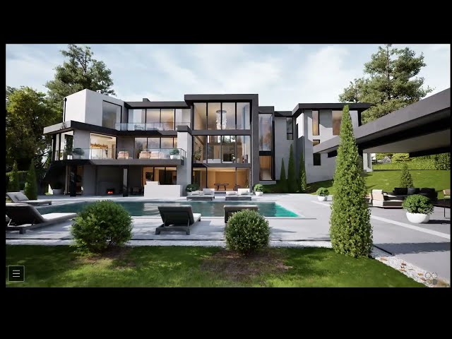 Architectural Walkthrough | 8,000 Sq Ft Modern Estate (Exterior & Grounds) Unreal Engine 4 ARCHVIZ