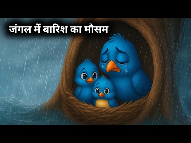 जंगल में बारिश का मौसम | BARISH KA KAHAR | HINDI KAHANIYA | HINDI STORIES | CHIDIYA KI KAHANI
