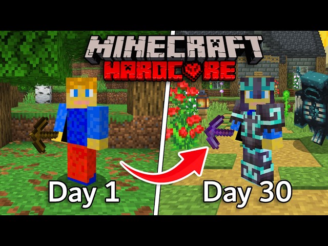 I Spent 30 REAL LIFE DAYS in Hardcore Minecraft...