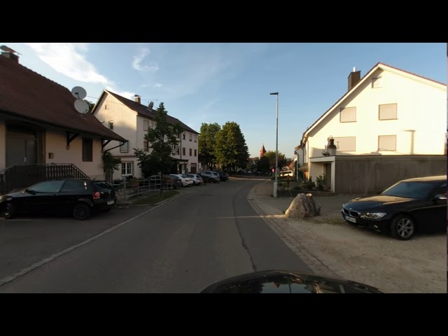 VR180 3D Video: Driving through Town in Germany (4K)