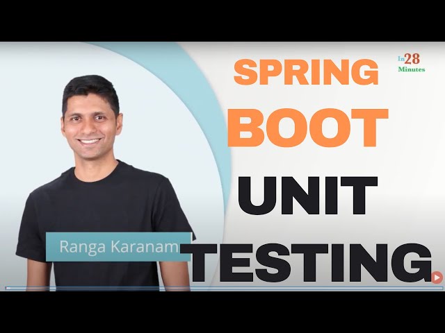 Spring Boot Unit Testing - For Rest Web Services