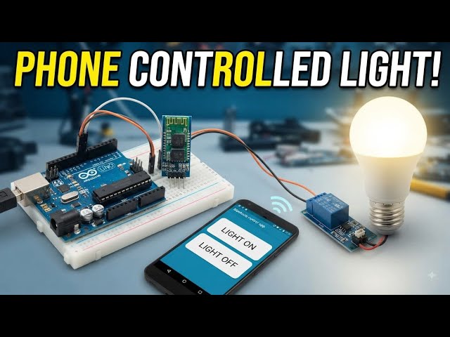 Arduino Uno Bluetooth Light Control System | Step-by-Step Tutorial 🤫