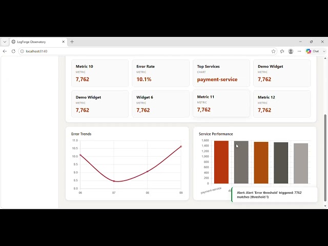 Lesson 14: Build LogForge Observatory - Log Monitoring Dashboard with FastAPI, React & WebSocket