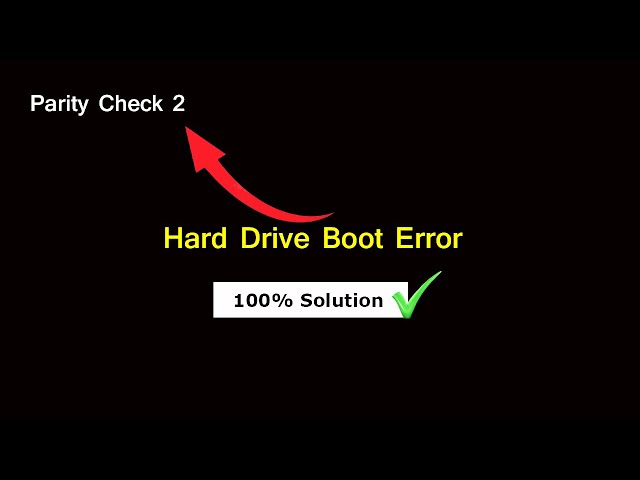 How to Fix || Parity Check 2 error on startup || Solution