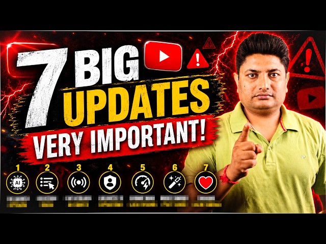 7 Big Updates on YouTube 2026 Every Creator Must Know | AI, Monetization & Algorithm Changes