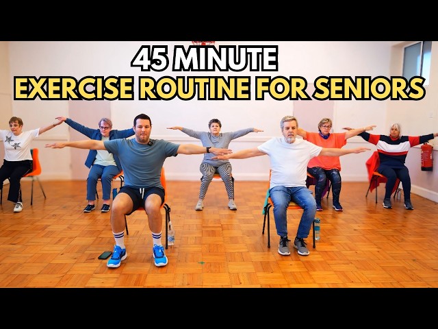 Full Body Senior Exercise Routine | 45 Minutes Chair Workout