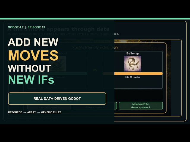 Godot 4.7 Data-Driven Moves: Add Content Without New If Statements | Tutorial #13