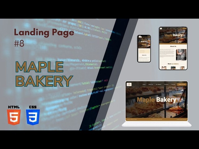 Maple Bakery Landing Page | Meet Our Bakers Section | HTML CSS & Responsive | #8