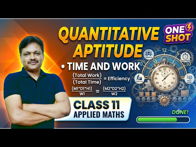 Time and work | Oneshot | Quantitative Aptitude | Chapter-3 | Applied Maths Class 11 | Gaur Classes