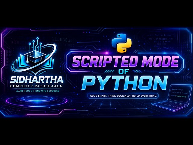 Scripted Mode in Python | Python for Beginners (2026) |Interactive Mode vs Scripted Mode in Python