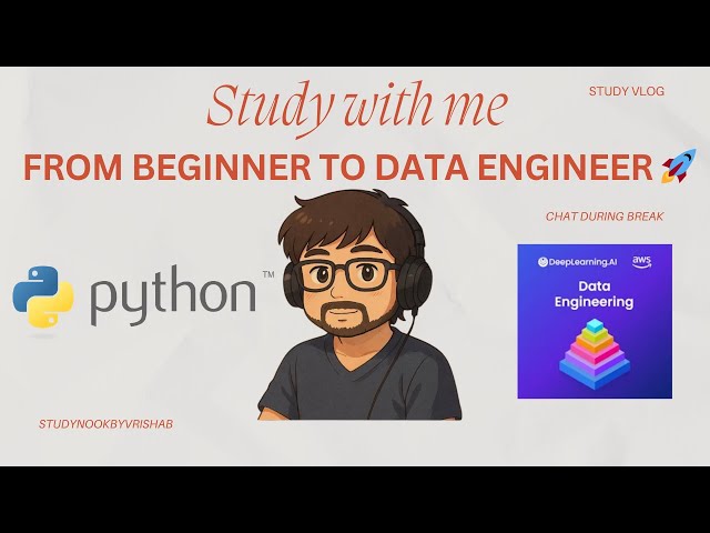 Study With Me LIVE | learning  Python | 50/10 Pomodoro | Rain Sounds For Focus | DAY 82