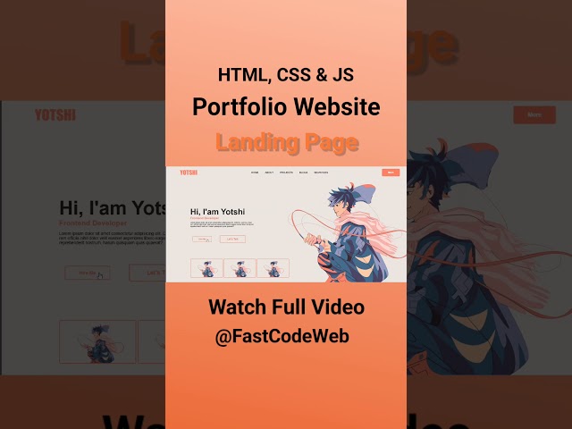 Learn to Create Portfolio Website Using HTML & CSS | Fast Code