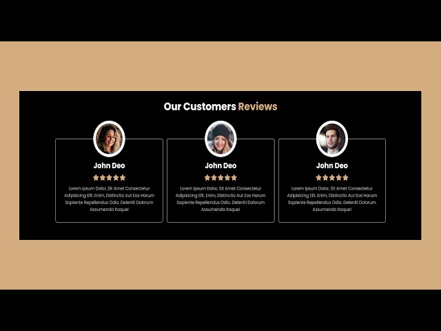 How to make Review Page | Coffee shop website design HTML CSS and JS