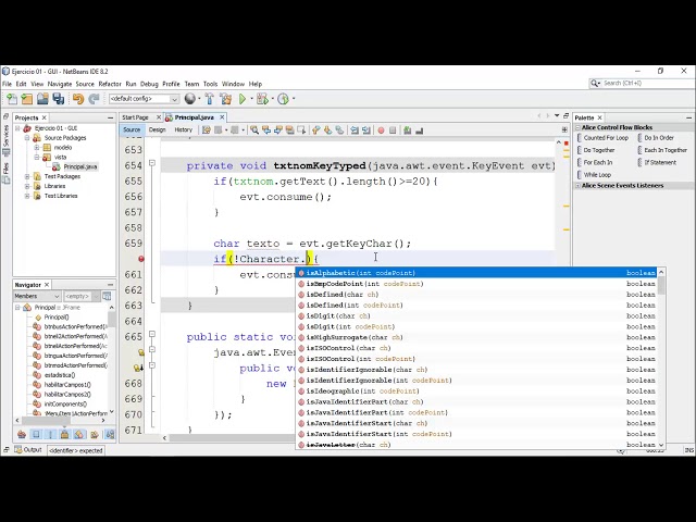 GUI con ArrayList - 13 - Validar Longitud, Letras y Números