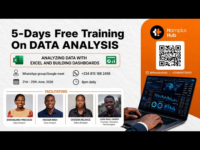 Microsoft Excel Data Analysis & Dashboard Class | Beginner to Advanced (FREE | 2026) #dataanalysis