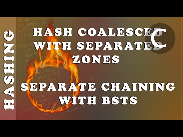 Data structures - Exercise - Hash coalesced with separated zones to separate chaining with BSTs