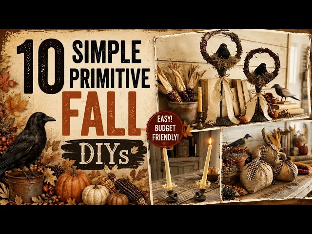 10 Insanely Easy PRIMITIVE FALL DIYs (You Won't Believe What I Used!)