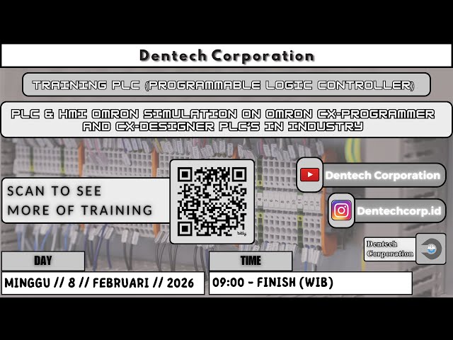Training PLC PLC & HMI OMRON Simulation on Omron CX-Programmer and CX-Designer