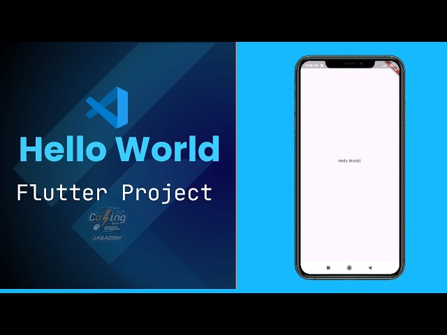 Flutter Hello World App (2025) | Minimal UI Setup in VS Code | Coding with Jagadish