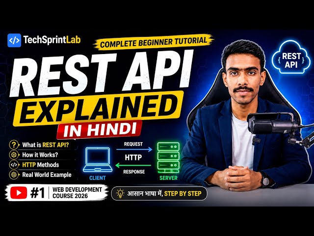 REST API Explained in Hindi 2026 | What is REST API? Complete Beginner Tutorial #restapi 