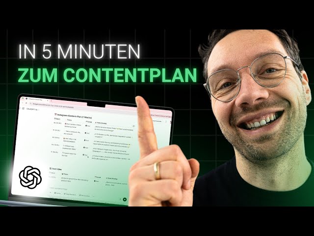 SOCIAL MEDIA CONTENTPLAN ERSTELLEN... in unter 10 Minuten 🤯