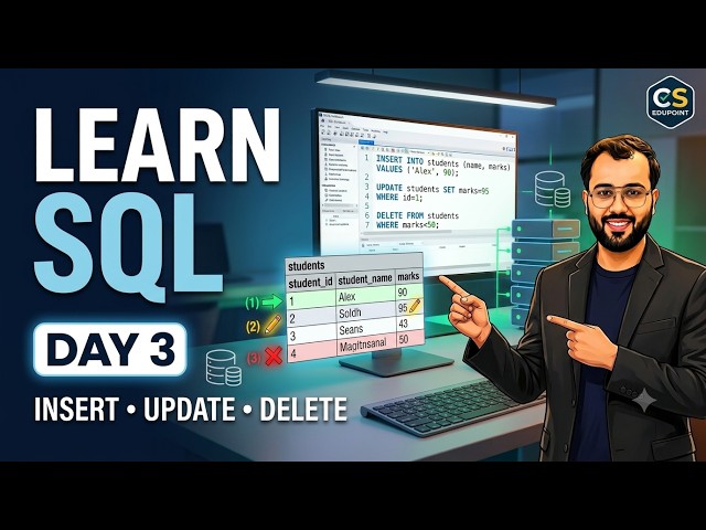 SQL Tutorial for Beginners — Day 3 | INSERT, UPDATE & DELETE