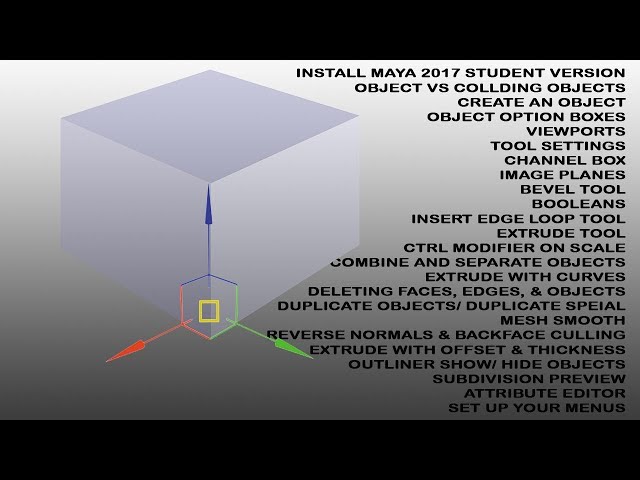 LEARN MAYA 2017- 24 Quick Tutorials With TimeStamps
