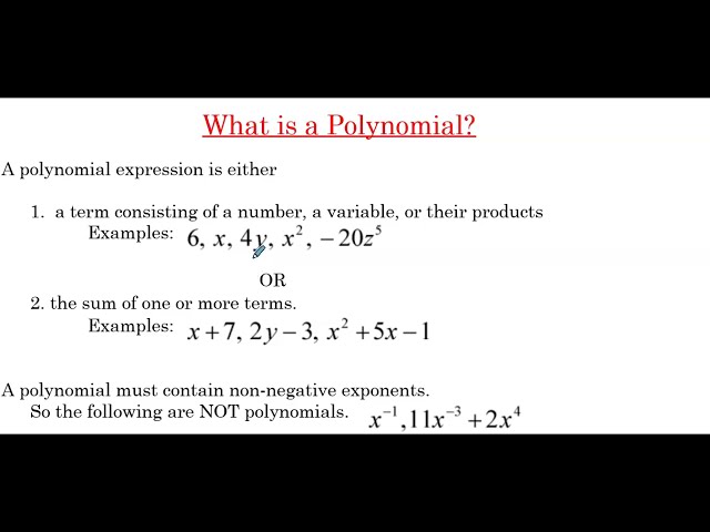 What is a Polynomial?
