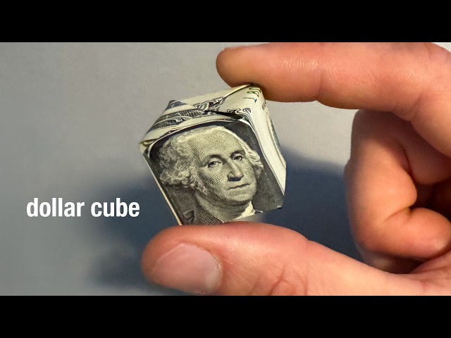 Easy Dollar Origami Cube Tutorial - How to Fold a Simple Money Cube
