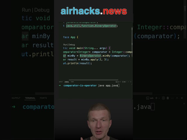 Is Comparator a BinaryOperator? #java #shorts #coding #airhacks