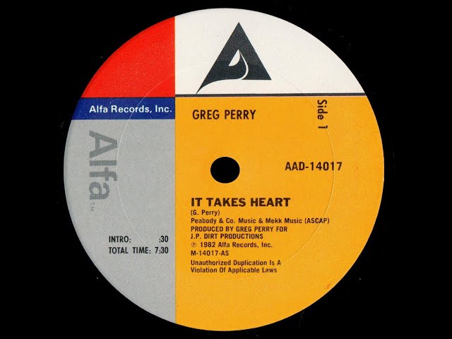 Greg Perry - It Takes Heart - Vocal '82