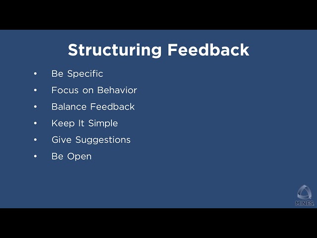Mines Writing Center: Constructive Feedback