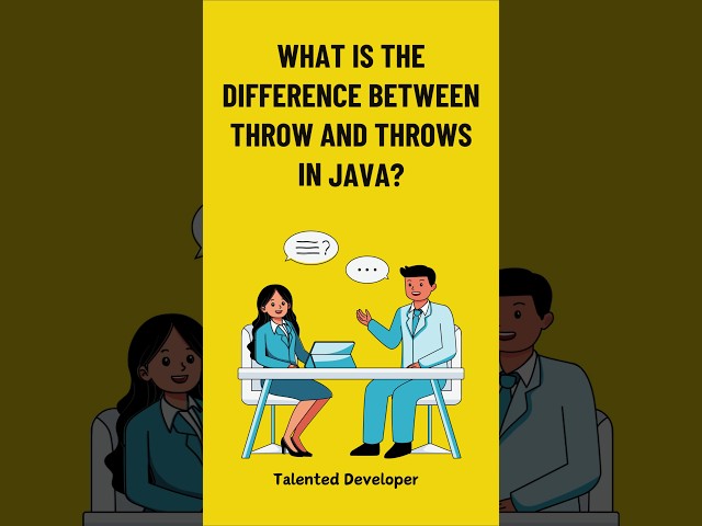 throw vs throws in Java? | Java Interview Question | Java Shorts #TDshorts 14