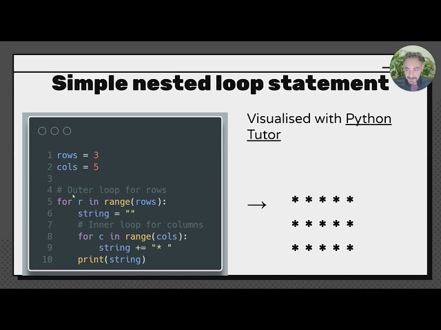 Programming 101 For A-Level - Part 5.5 - Nested loops too easy to be true!