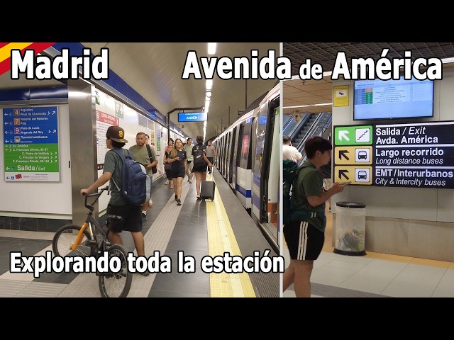[4K] Madrid's multimodal stations: Exploring Avenida de América 🚶 Walking Tour (July 2026)