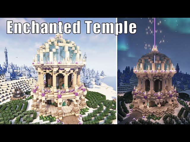 Minecraft Fantasy Enchanted Temple Build Tutorial