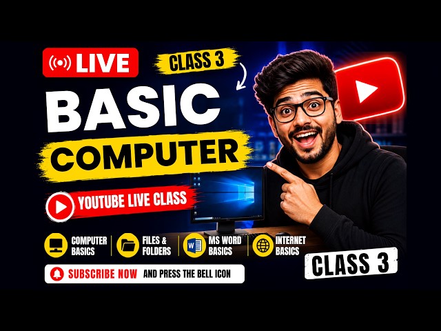 Free Computer Course Live 🔴 Learn Computer Skills From Scratch | Live Class 2