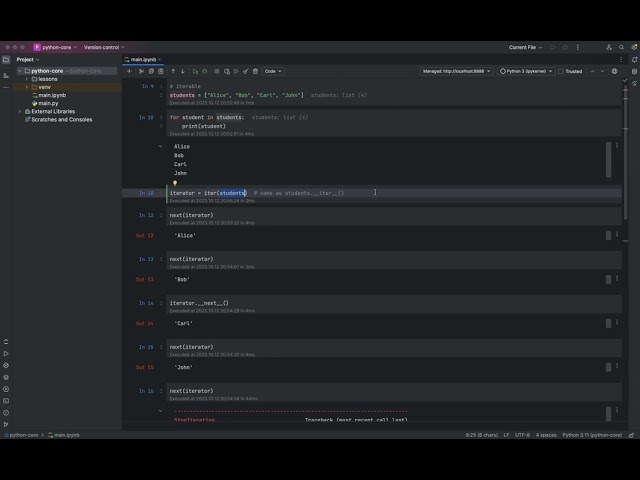 Iterators and Generators Iterators