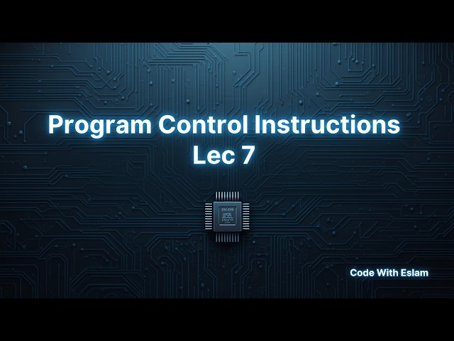 Program Control Instructions in Microprocessors 