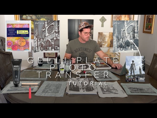 turn your photos into vintage-style art prints using this gel plate technique