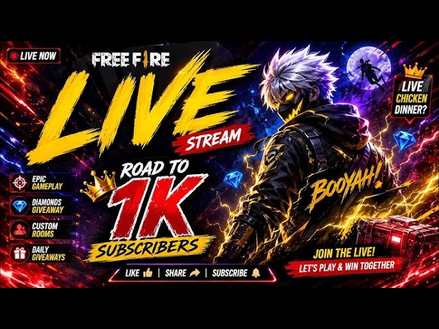 Live streaming of Itachi FF fun custom room in live br and cs.