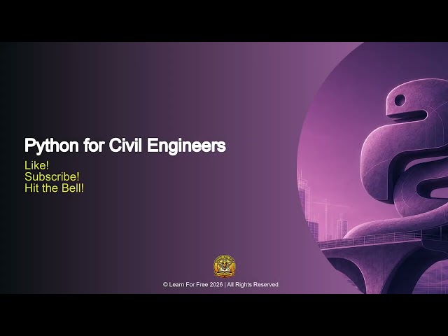 Python for Civil Engineers | 01C