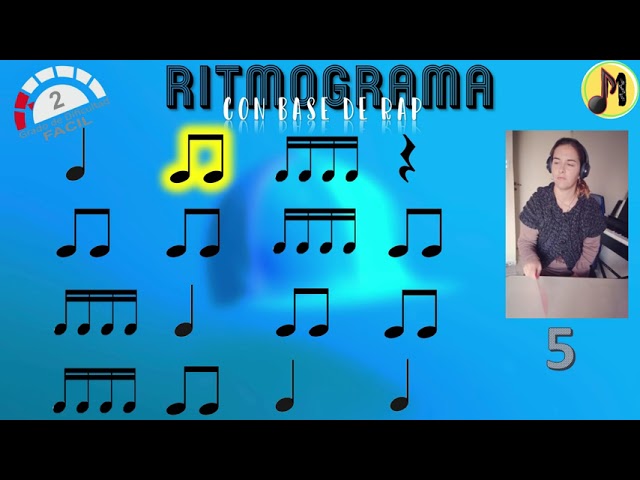 😎RITMOGRAMA fácil con BASE DE RAP🎶 | #lecturamusical #figurasmusicales #negra #corchea #semicorchea