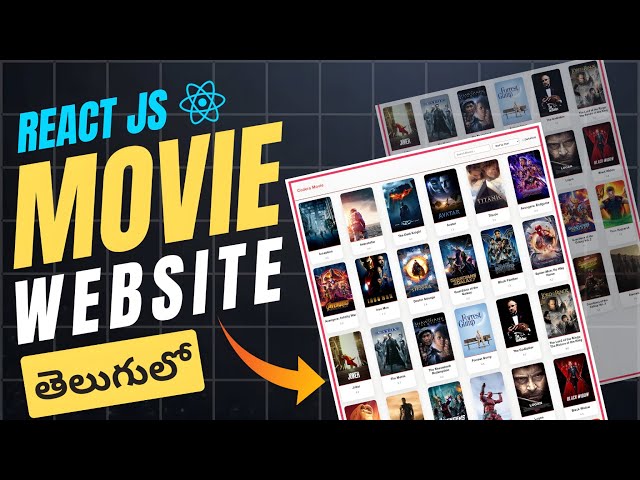 Responsive Movie Website using React JS in Telugu | Search, Sort, Dark Mode & Modal Card View
