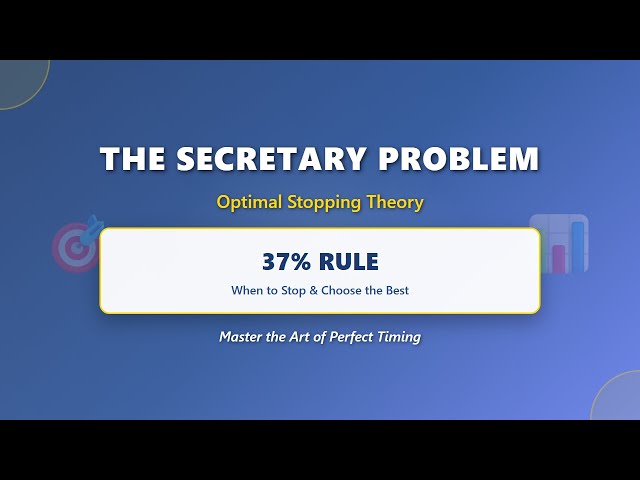 🎯 The Secretary Problem: Optimal Stopping Explained for Beginners
