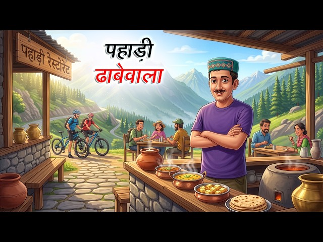 पहाड़ी ढाबेवाला | Pahadi Dhabewala | Hindi Kahaniya | Animated Stories