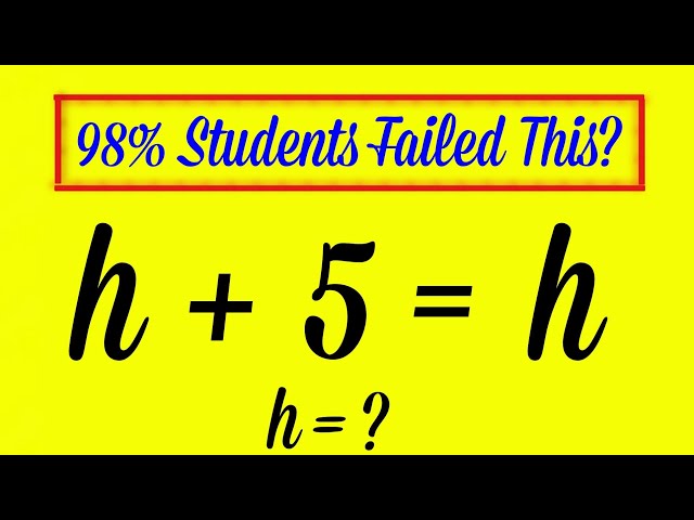 A Nice Algebra Problem || Find h | Olympiad Mathematics