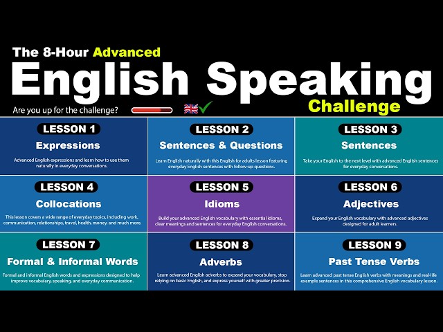 The 8-Hour Advanced English Speaking Challenge!