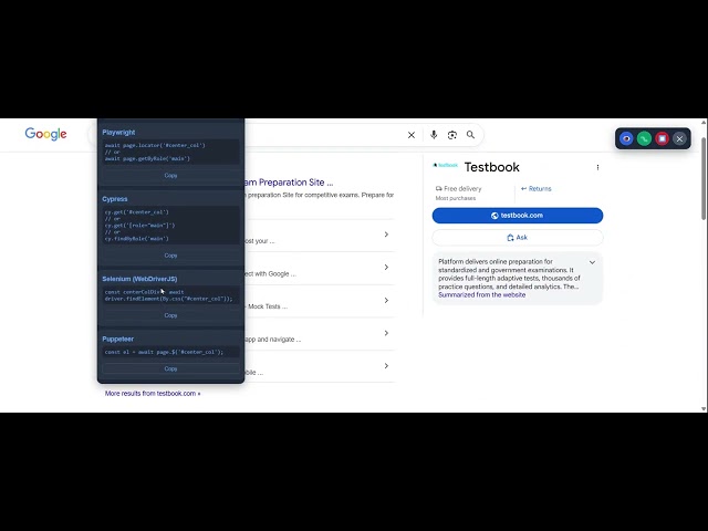 Universal Selector Tool turns "inspect element" into "copy-paste readytest code.