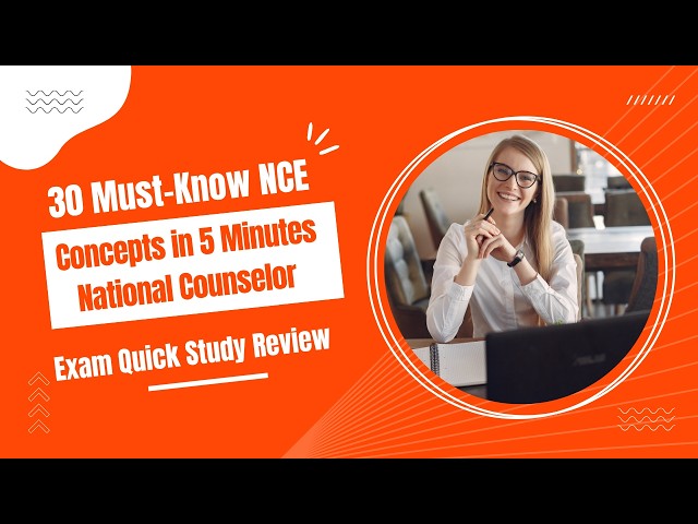 Concepts in 5 Minutes | National Counselor Exam Quick Study Review